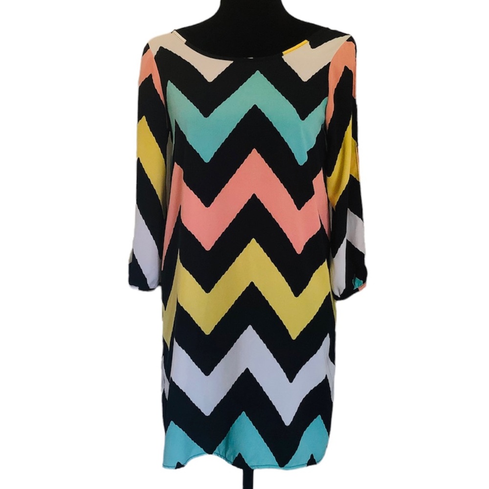 AGACI Chevron Dress - 70’s inspired